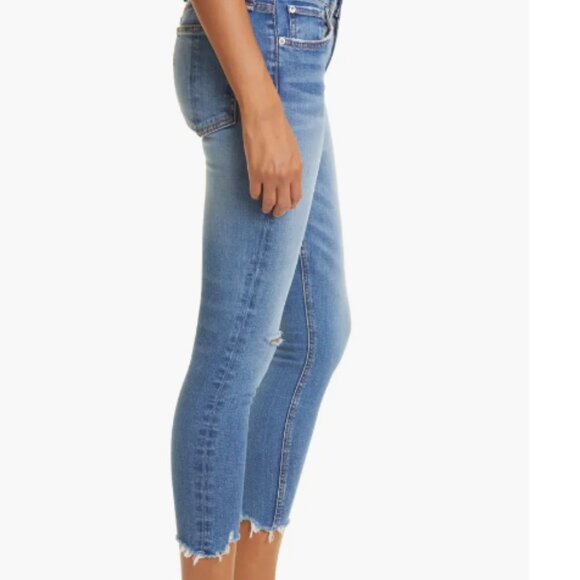 rag & bone Cate Ripped Raw Hem Ankle Skinny Jeans (Mick) 23 - Picture 3 of 11